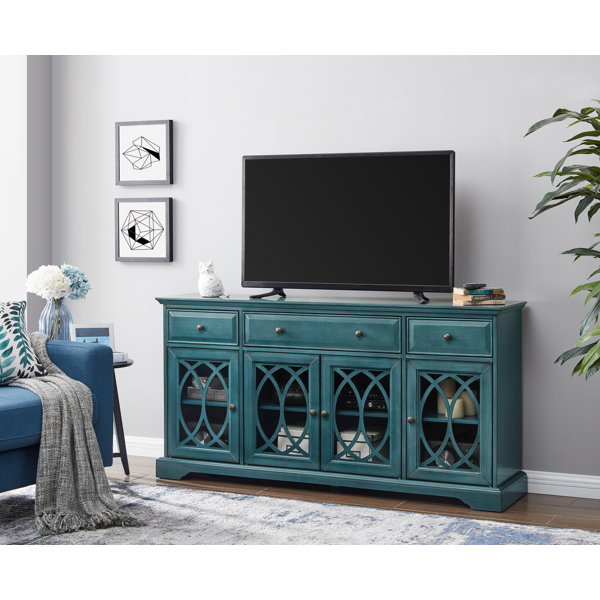 Canora Grey TV Stand for TVs up to 65" with Electric Fireplace Included